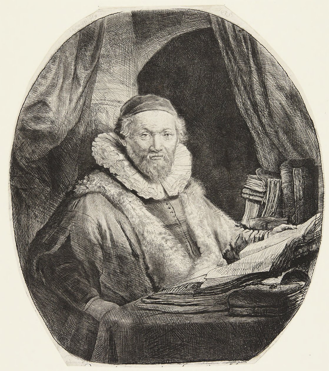 Jan Uytenbogaert, Preacher of the Remonstrants by Rembrandt van Rijn