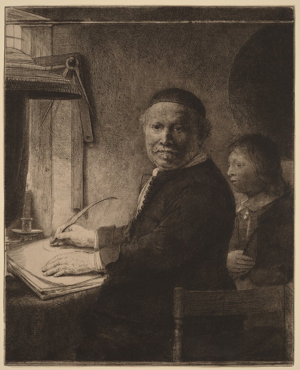 Lieven Willemsz van Coppenol: The Smaller Plate by Rembrandt van Rijn
