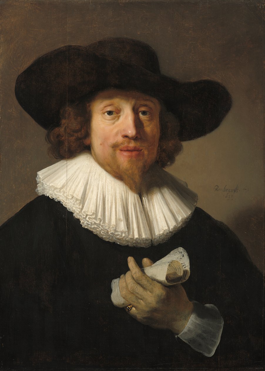 Man with Sheet of Music, 1633 by Rembrandt van Rijn