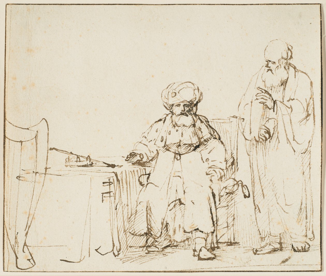 Nathan Admonishing David by Rembrandt van Rijn