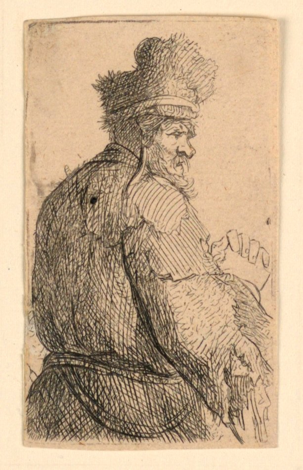 Old Man Seen from Behind, Profile to Right: Half Figure by Rembrandt van Rijn