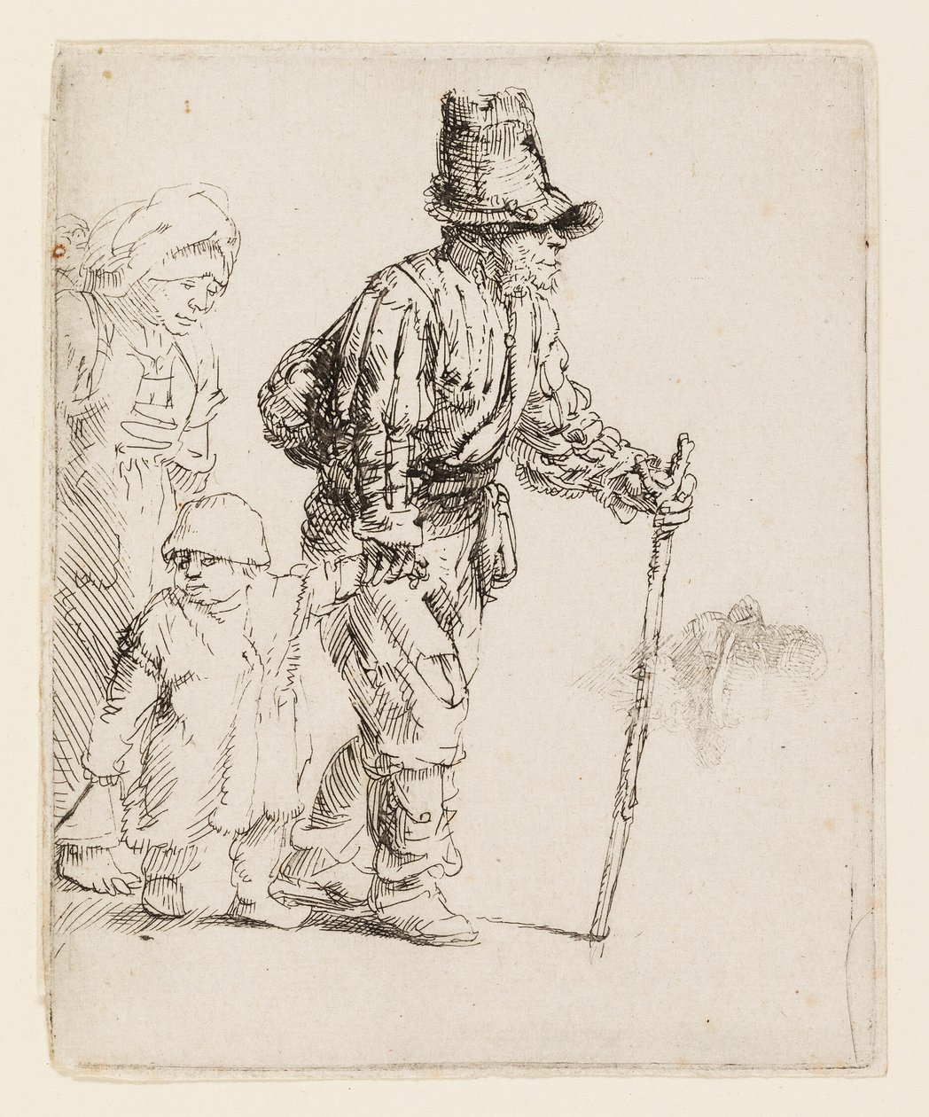 Peasant Family on the Tramp by Rembrandt van Rijn