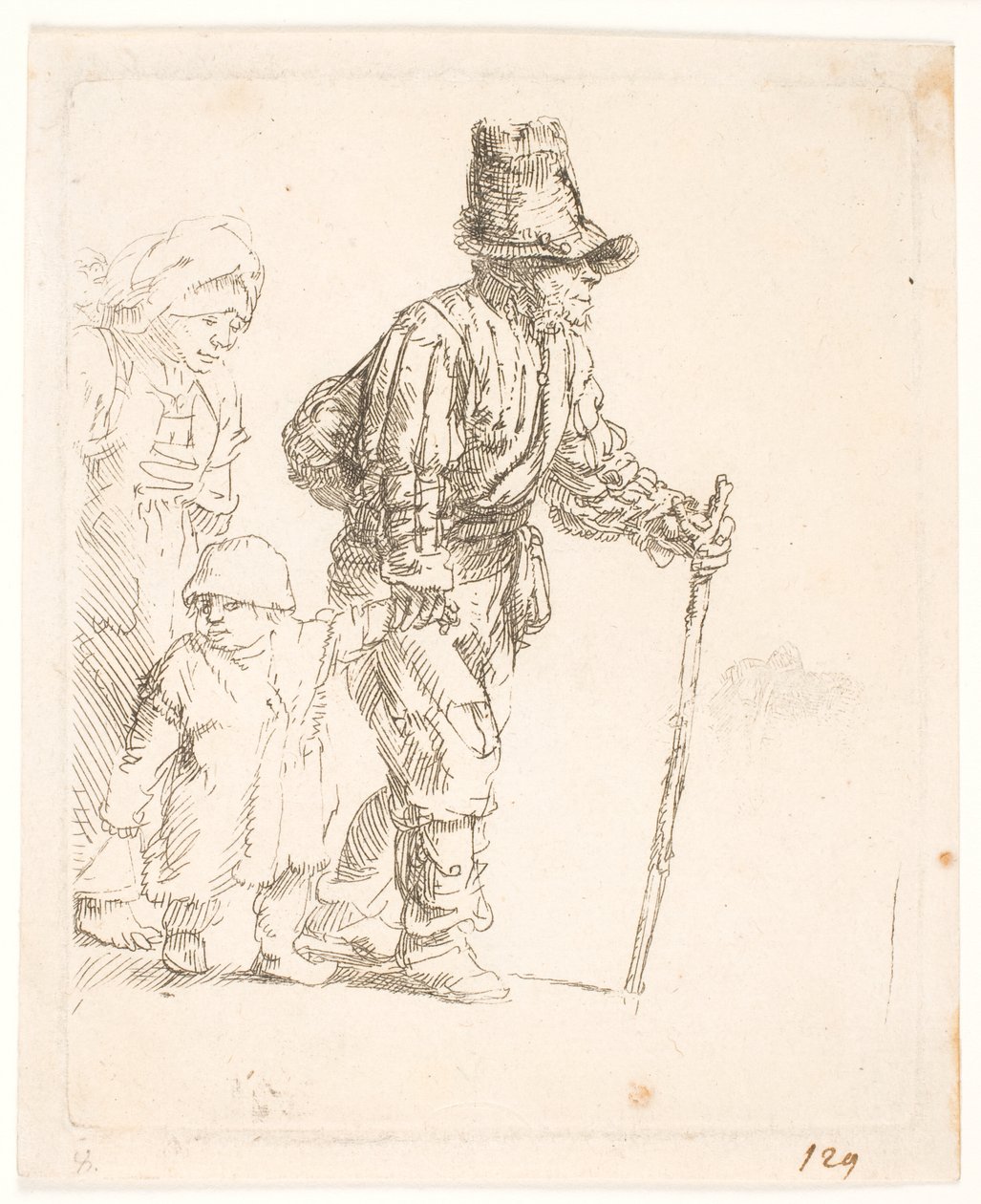 Peasant Family on the Tramp by Rembrandt van Rijn
