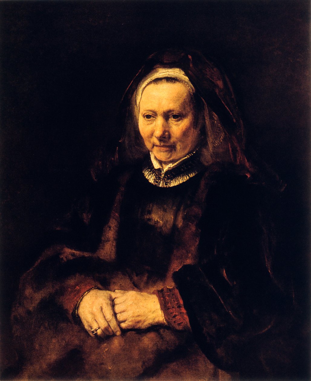 Portrait of an Old Woman, 17th Century by Rembrandt van Rijn