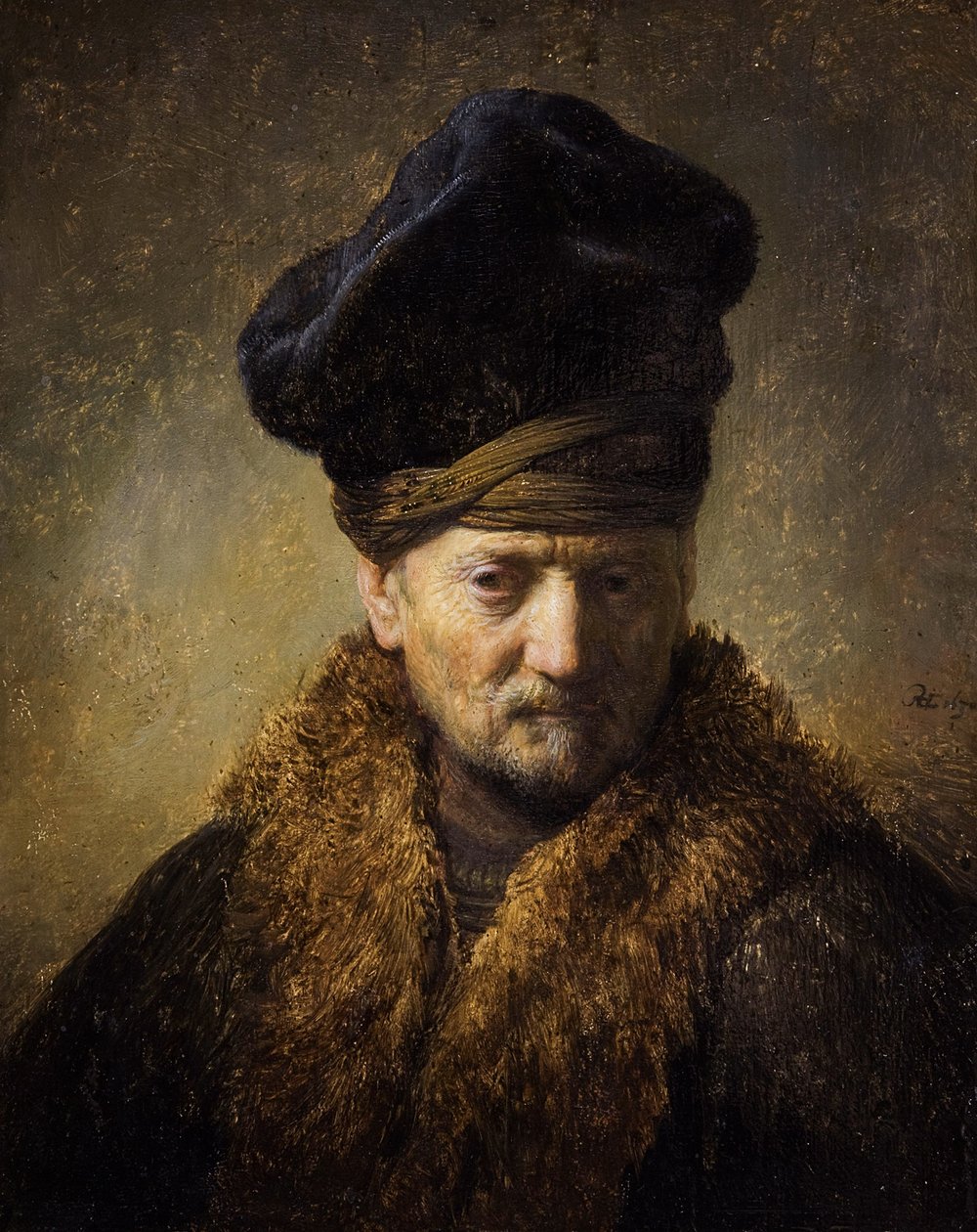 Portrait of an Old Man with Fur Hat, 1630 by Rembrandt van Rijn