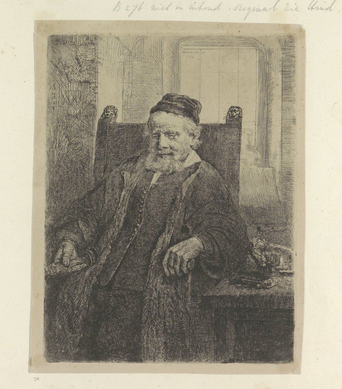 Portrait of the Goldsmith Jan Lutma by Rembrandt van Rijn