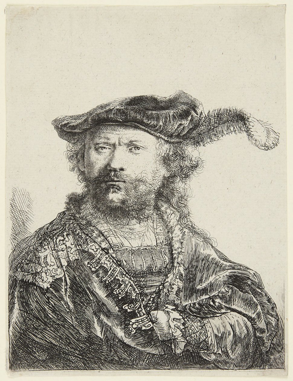 Rembrandt in Velvet Cap by Rembrandt van Rijn