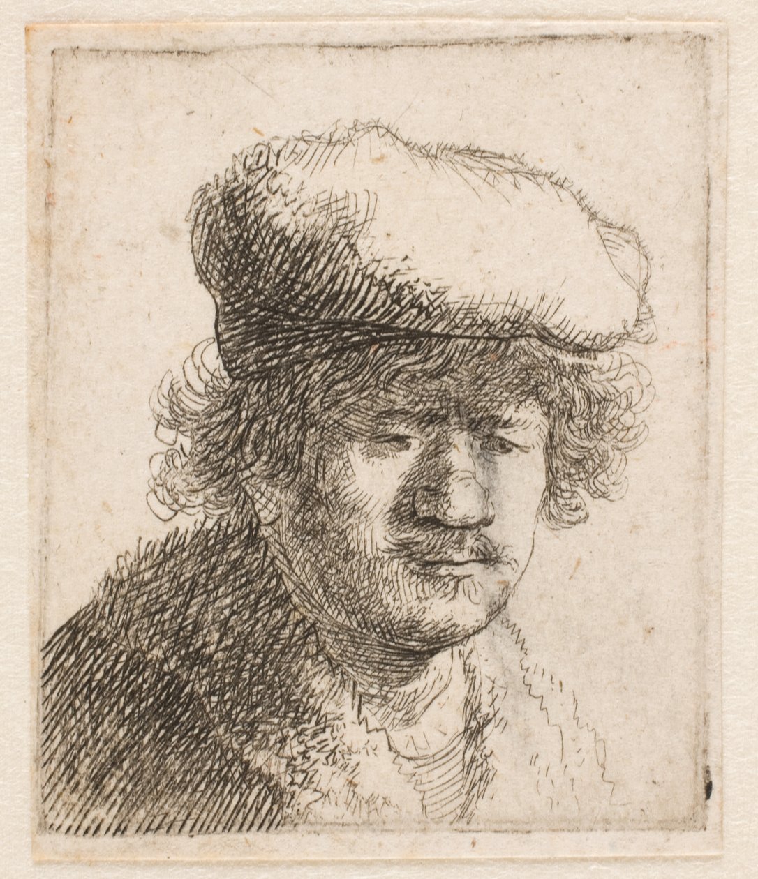 Rembrandt with Cap Pulled Forward: Bust by Rembrandt van Rijn