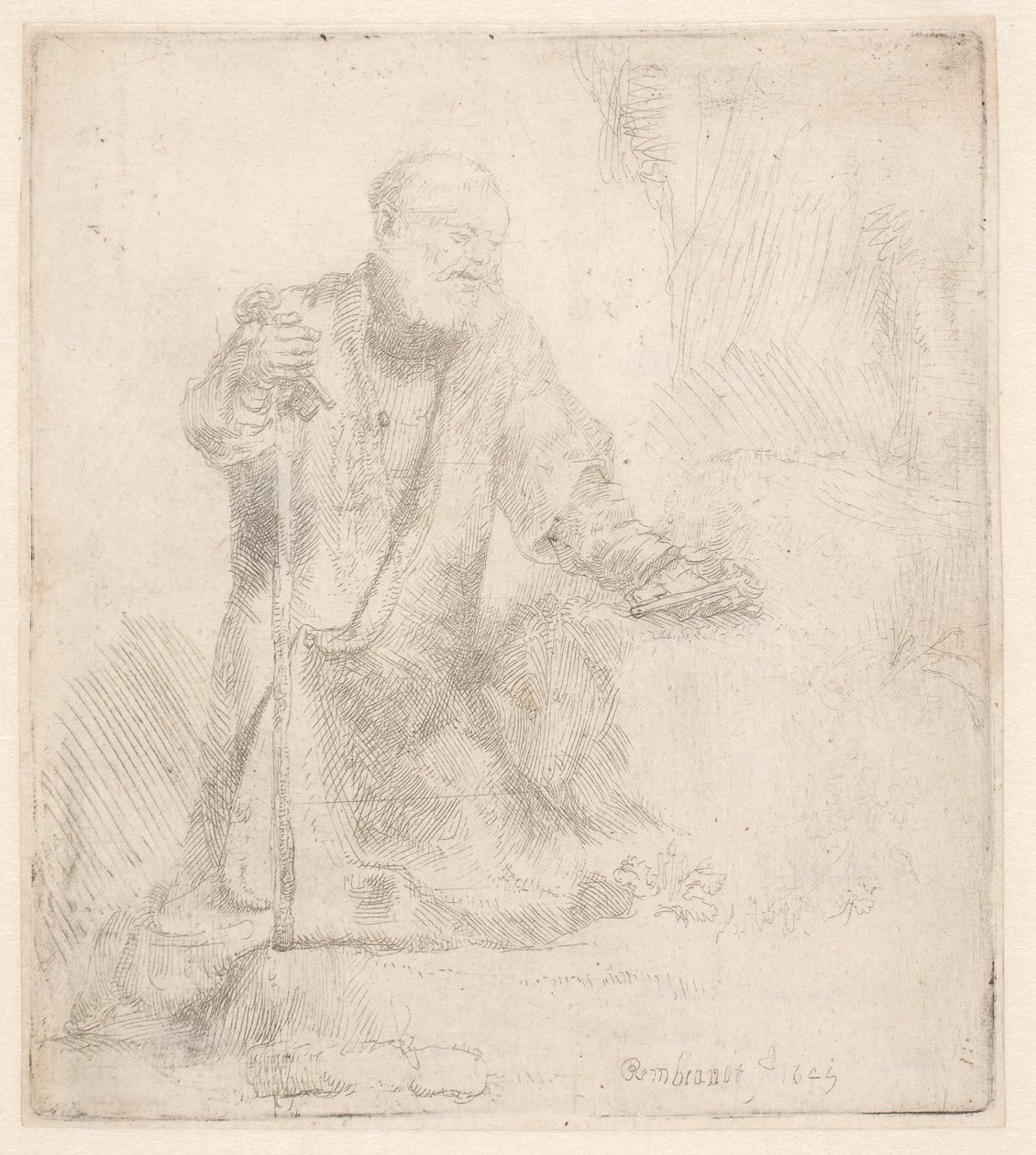 Saint Peter in Penitence by Rembrandt van Rijn