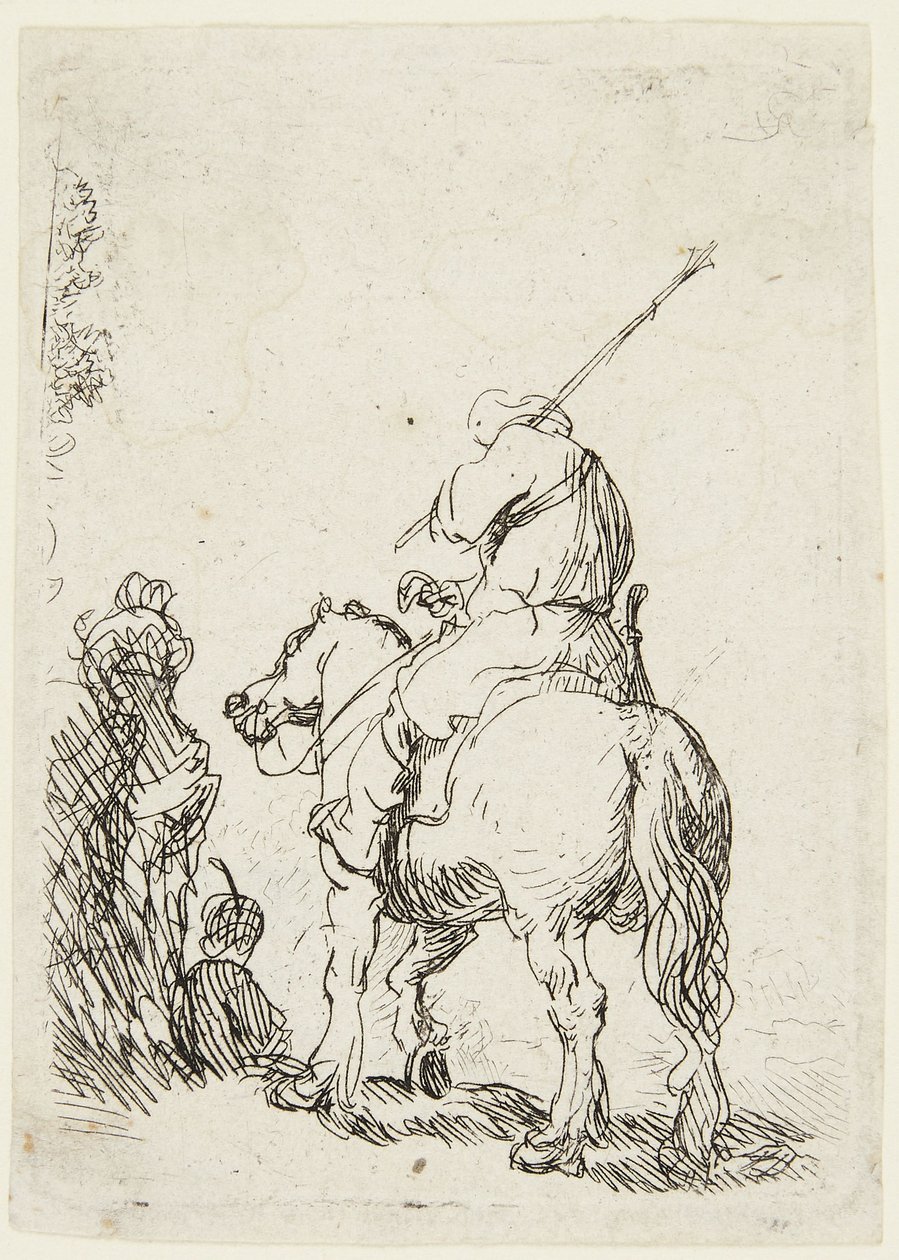 Soldier on Horseback by Rembrandt van Rijn