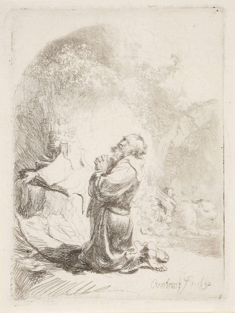 St. Jerome in Prayer by Rembrandt van Rijn