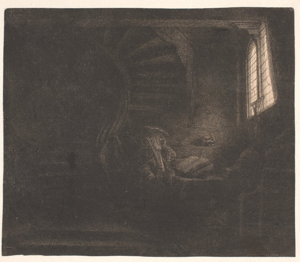 St. Jerome in a Dark Chamber by Rembrandt van Rijn