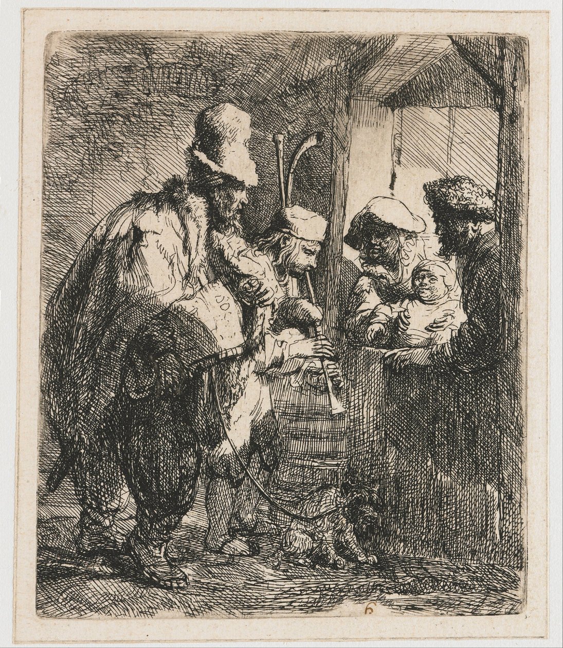 Strolling Musicians by Rembrandt van Rijn