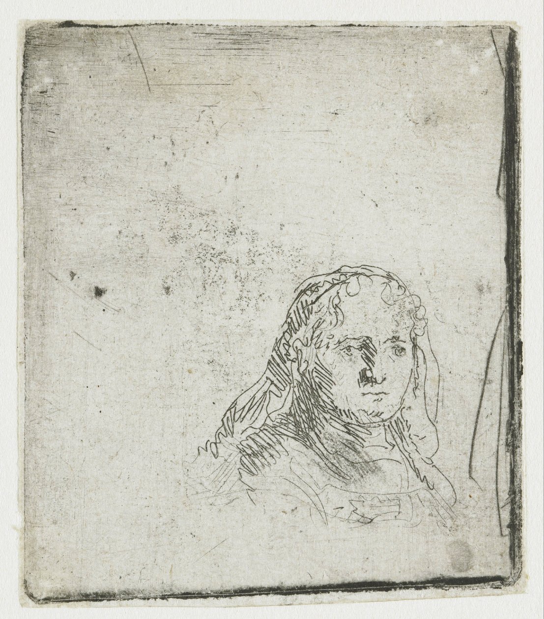 Study of the Head of a Woman by Rembrandt van Rijn