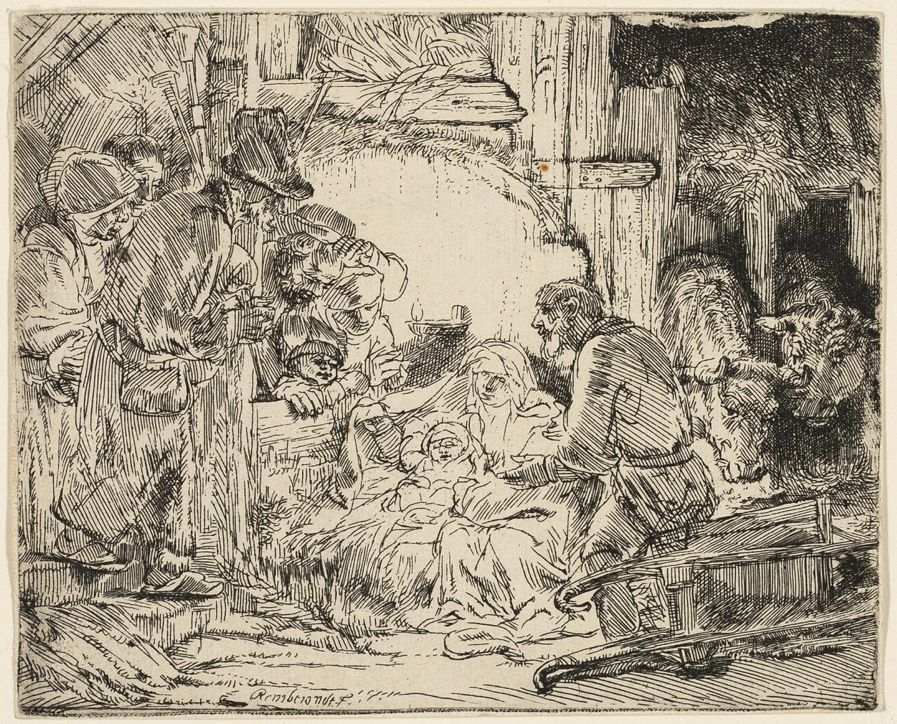 The Adoration of the Shepherds: With the Lamp by Rembrandt van Rijn