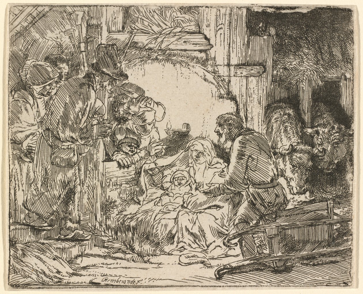 The Adoration of the Shepherds: with the Lamp by Rembrandt van Rijn