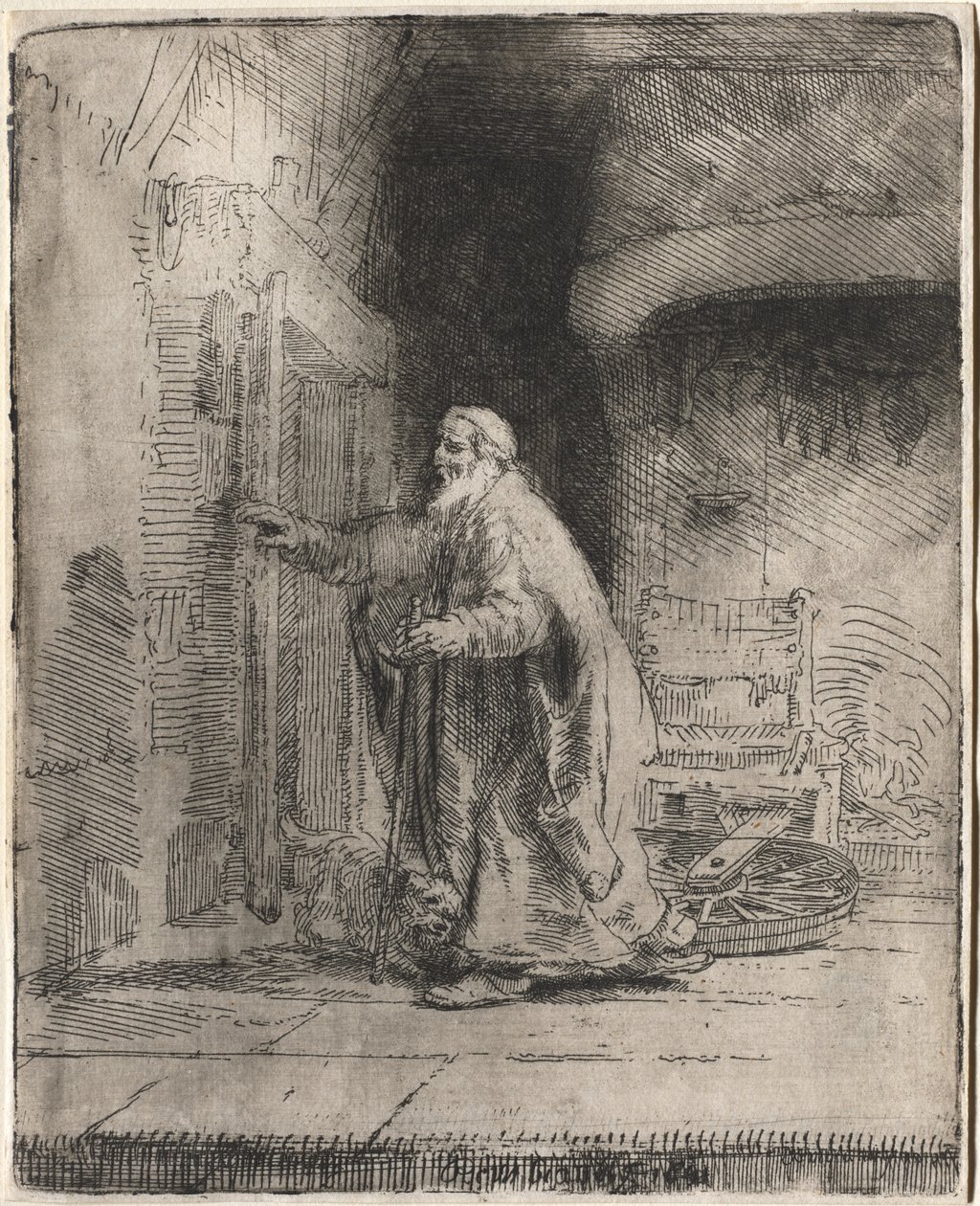 The Blindness of Tobit: The Large Plate by Rembrandt van Rijn