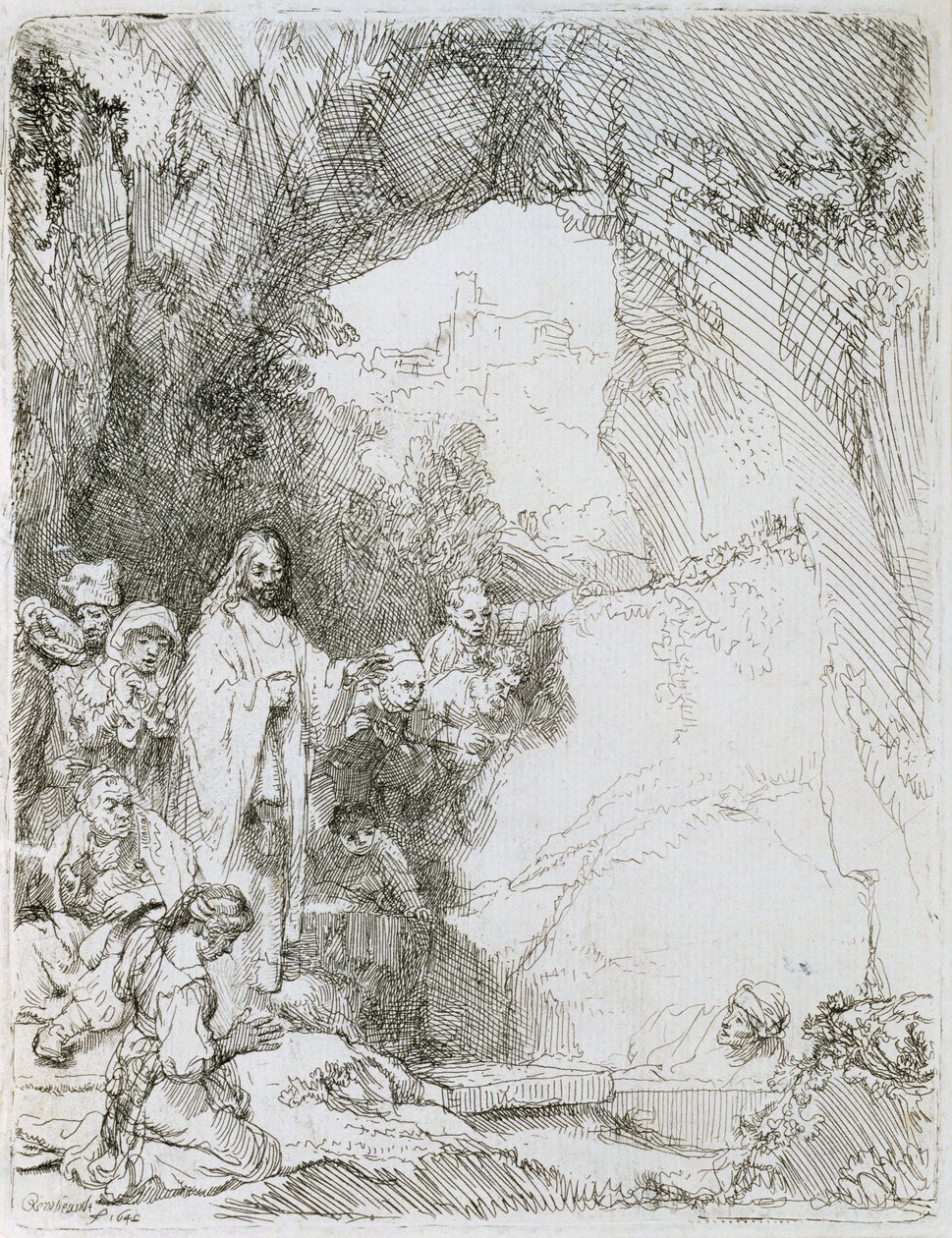 The Raising of Lazarus by Rembrandt van Rijn: Fine art print