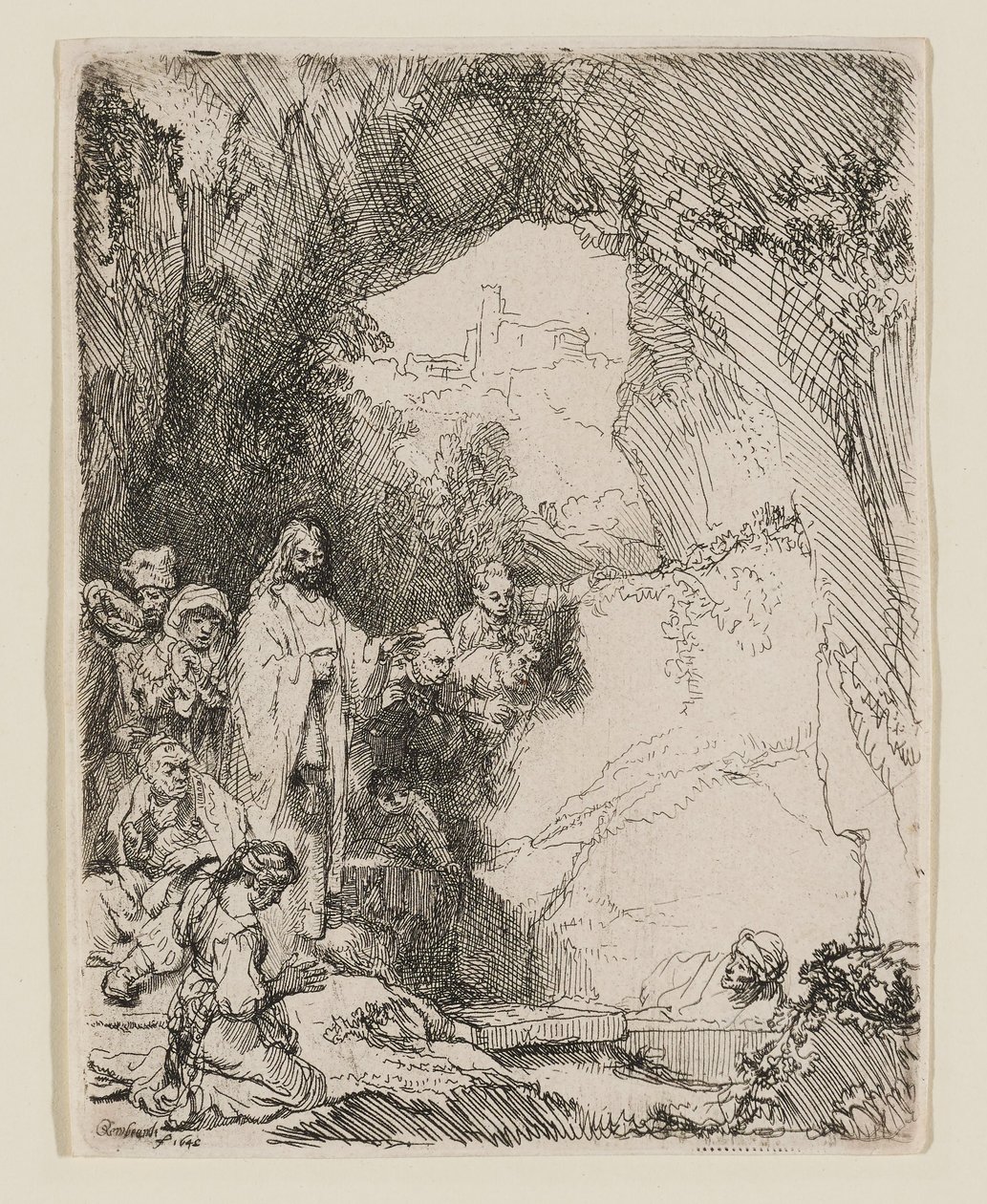 The Raising of Lazarus: The Smaller Plate by Rembrandt van Rijn