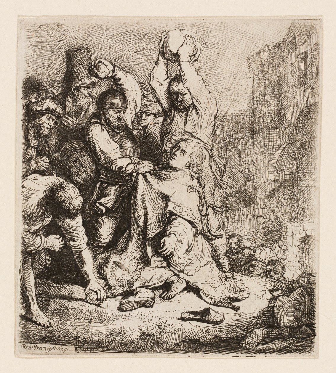 The Stoning of St. Stephen by Rembrandt van Rijn