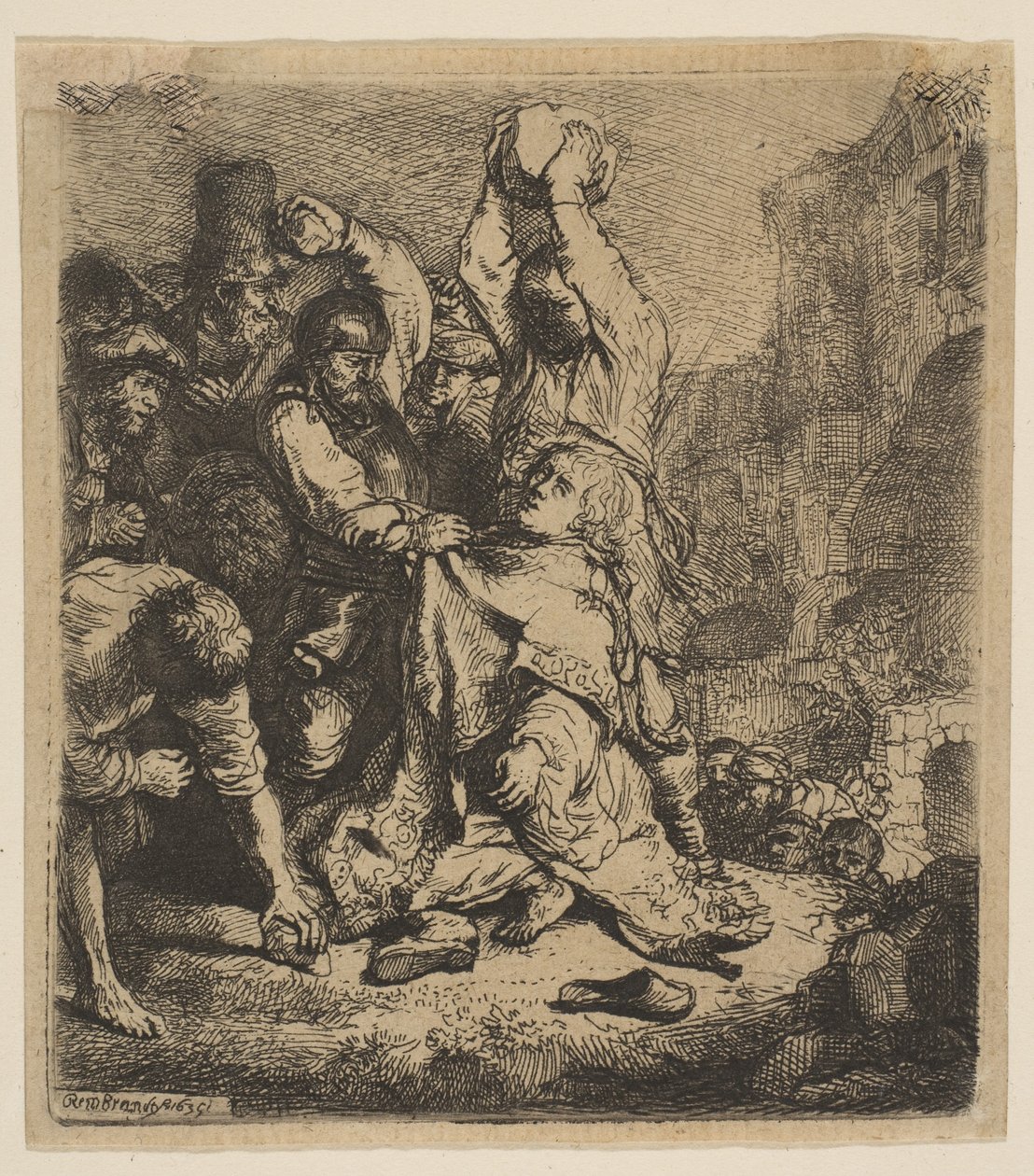 The Stoning of St. Stephen by Rembrandt van Rijn