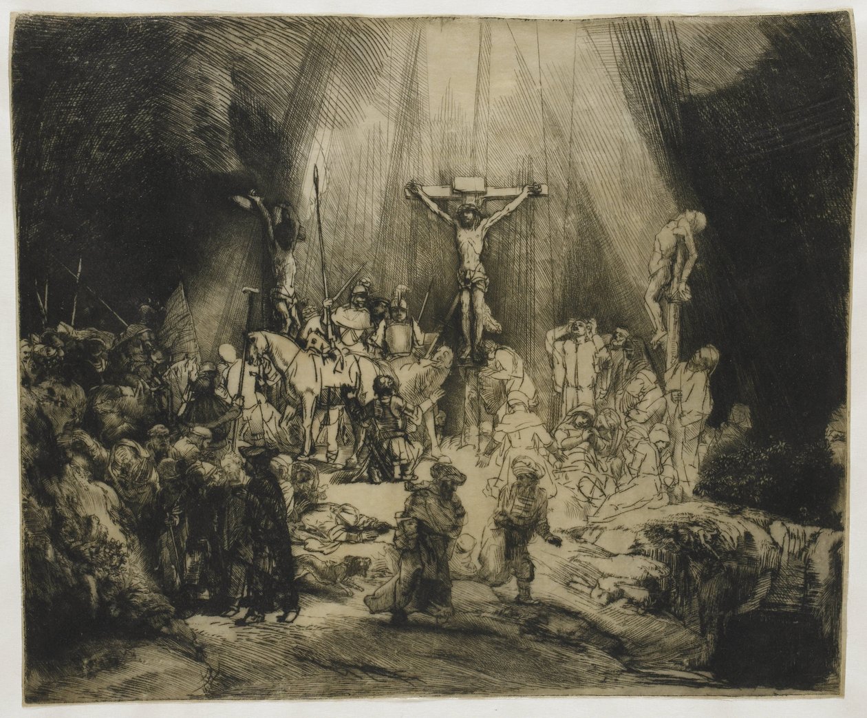 The Three Crosses Christ Crucified between the two Thieves: 'The Three ...