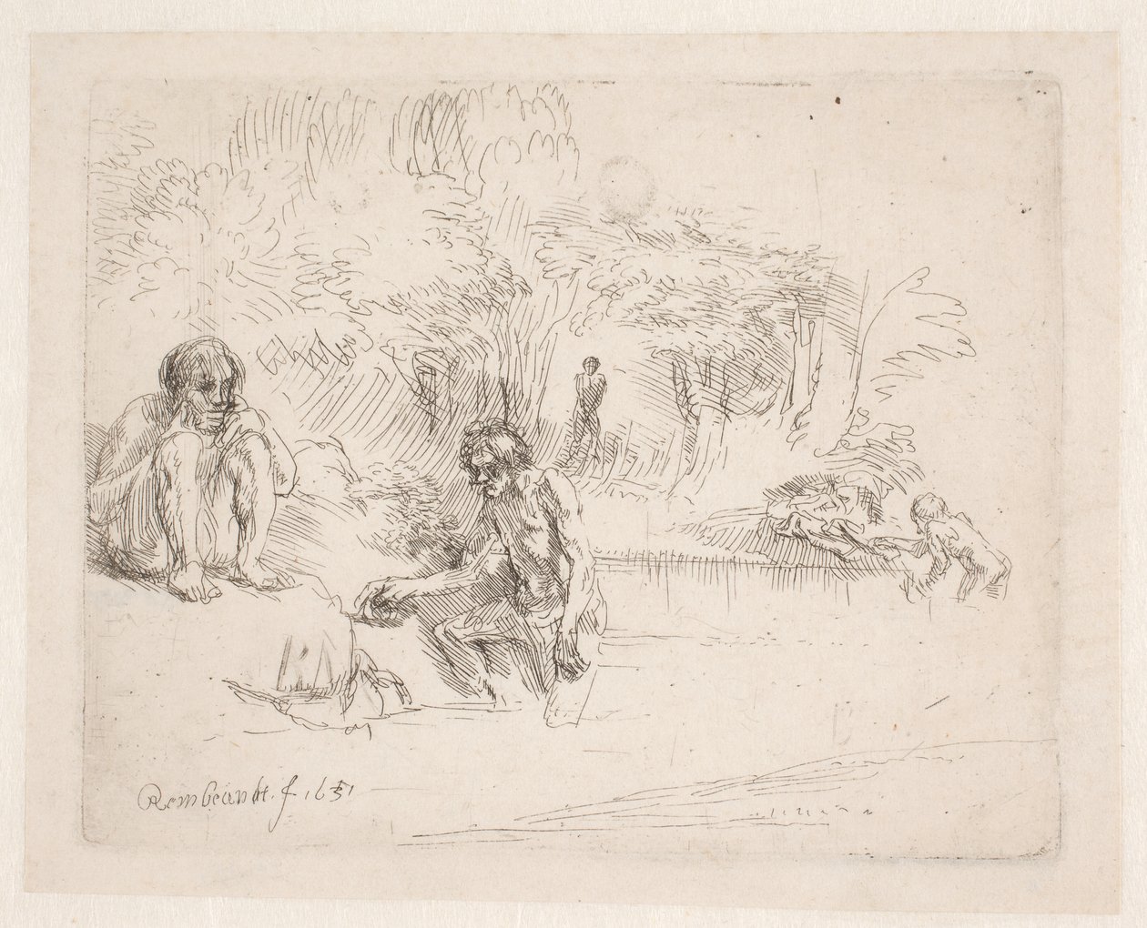 The Bathers by Rembrandt van Rijn