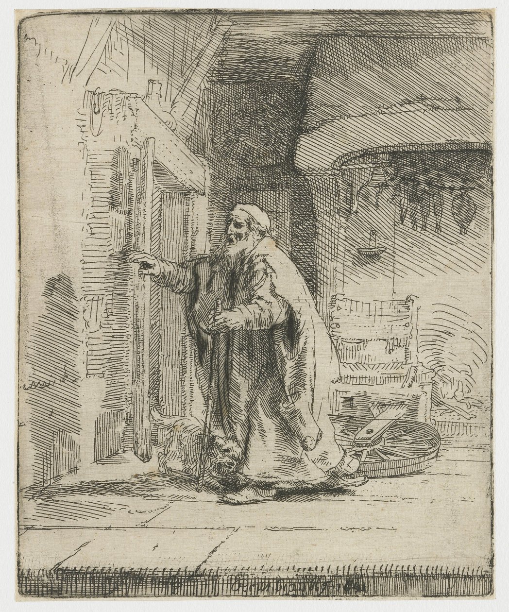 The blindness of Tobit: the larger plate by Rembrandt van Rijn
