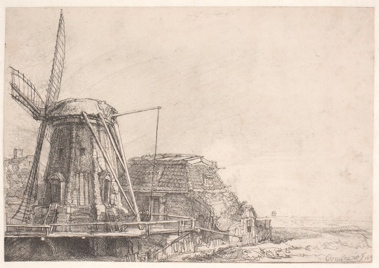 The Windmill by Rembrandt van Rijn