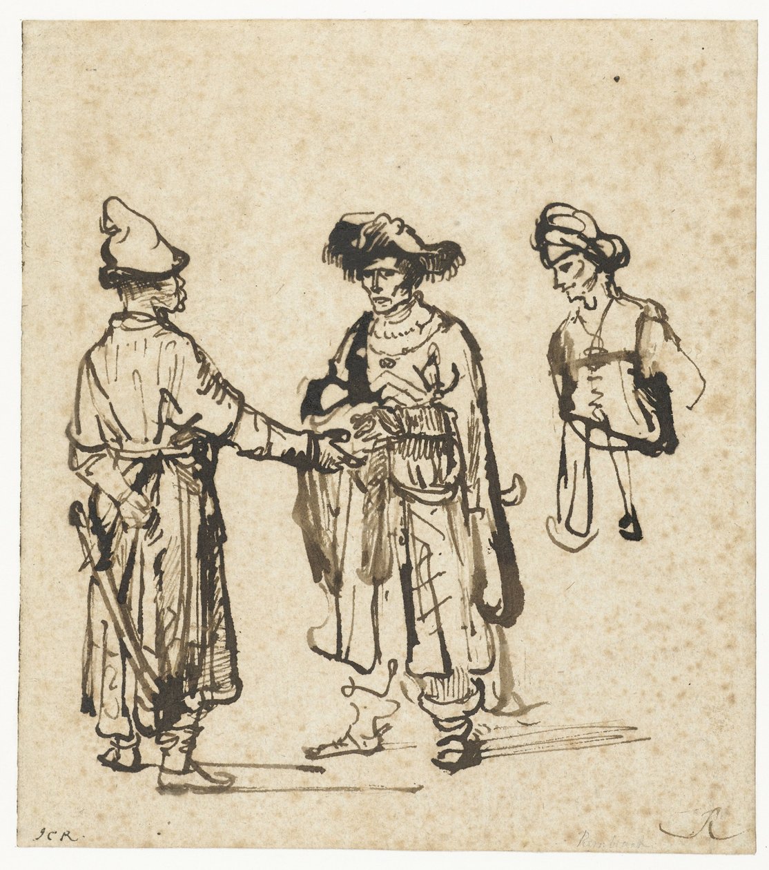 Three Orientals Conversing by Rembrandt van Rijn