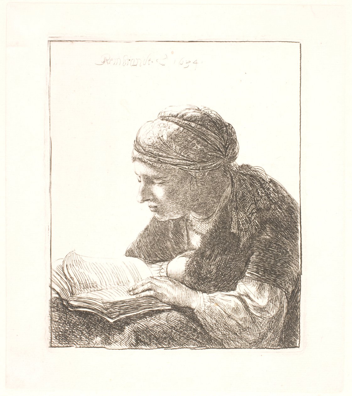 Woman Reading by Rembrandt van Rijn