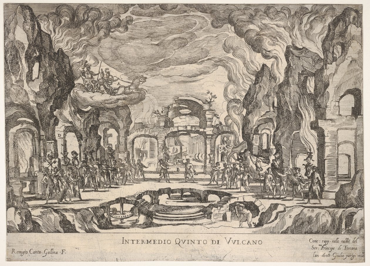 Fifth Interlude: Vulcan, from the series Seven Interludes, 1608 by Remigio Cantagallina