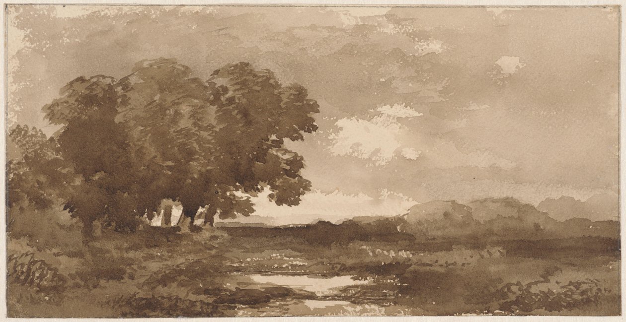 Landscape with Trees on the Left by Remigius Adrianus Haanen