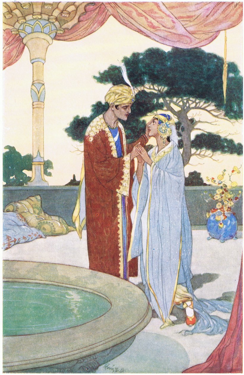 Noureddin and the beautiful slave, 1930s by René Bull