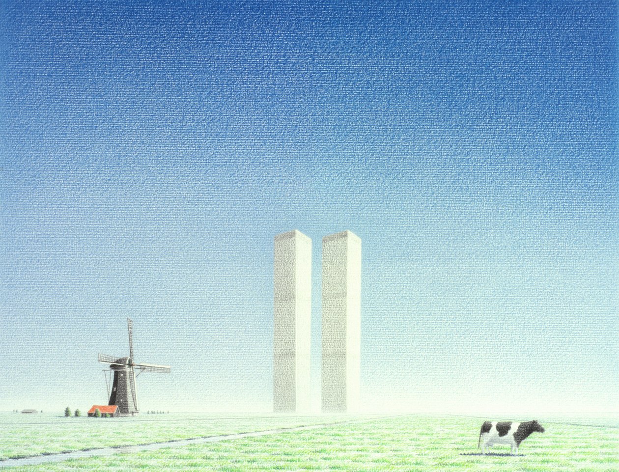 Twin Towers, 2001 by Rene Boin