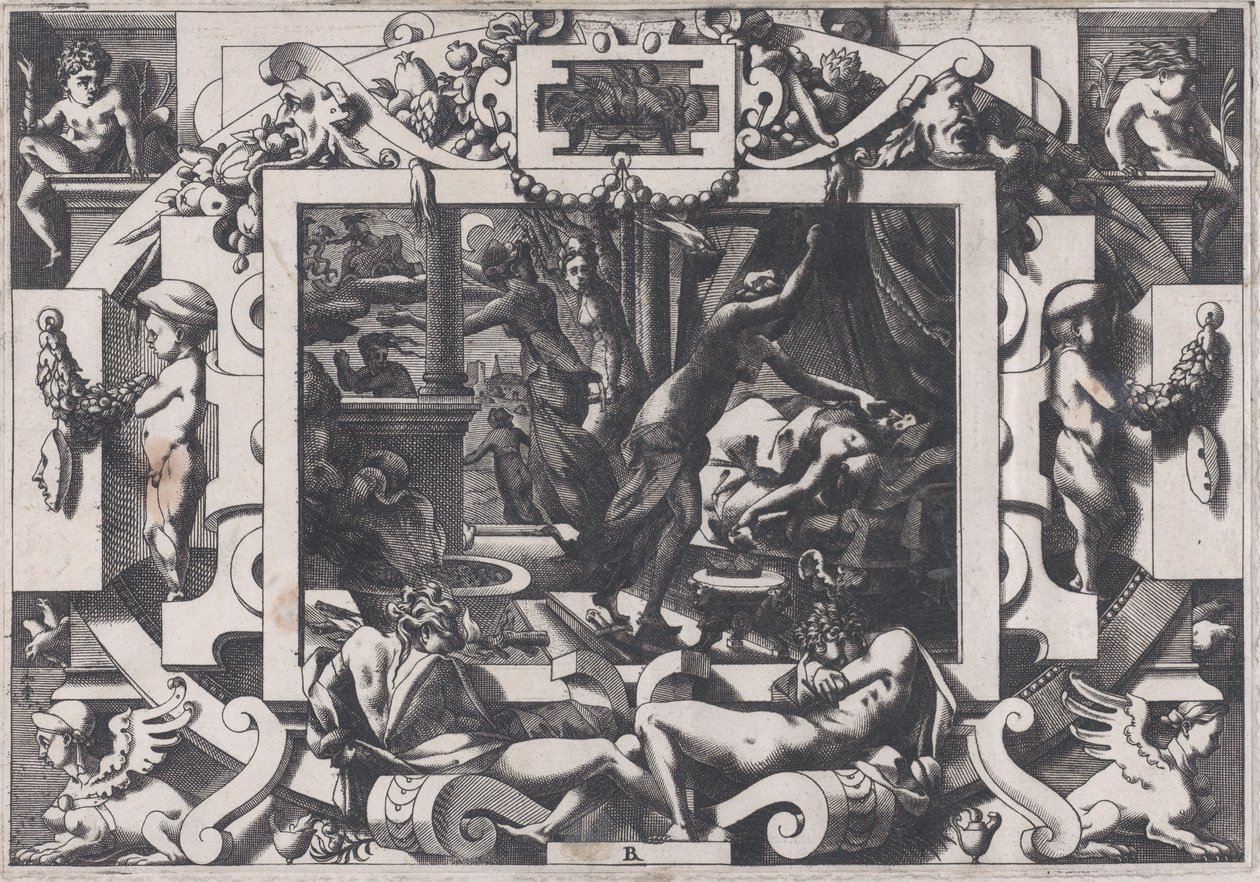 Pelias Killed by his Daughters by Rene Boyvin