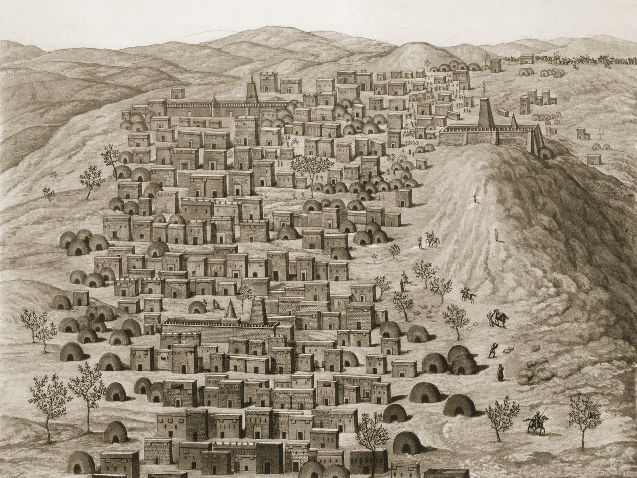 View of Part of the Town of Timbuktu from a Hill, Illustration from Journal dun Voyage a Tombouctou et a Jenne, 1830 by Rene Caillie