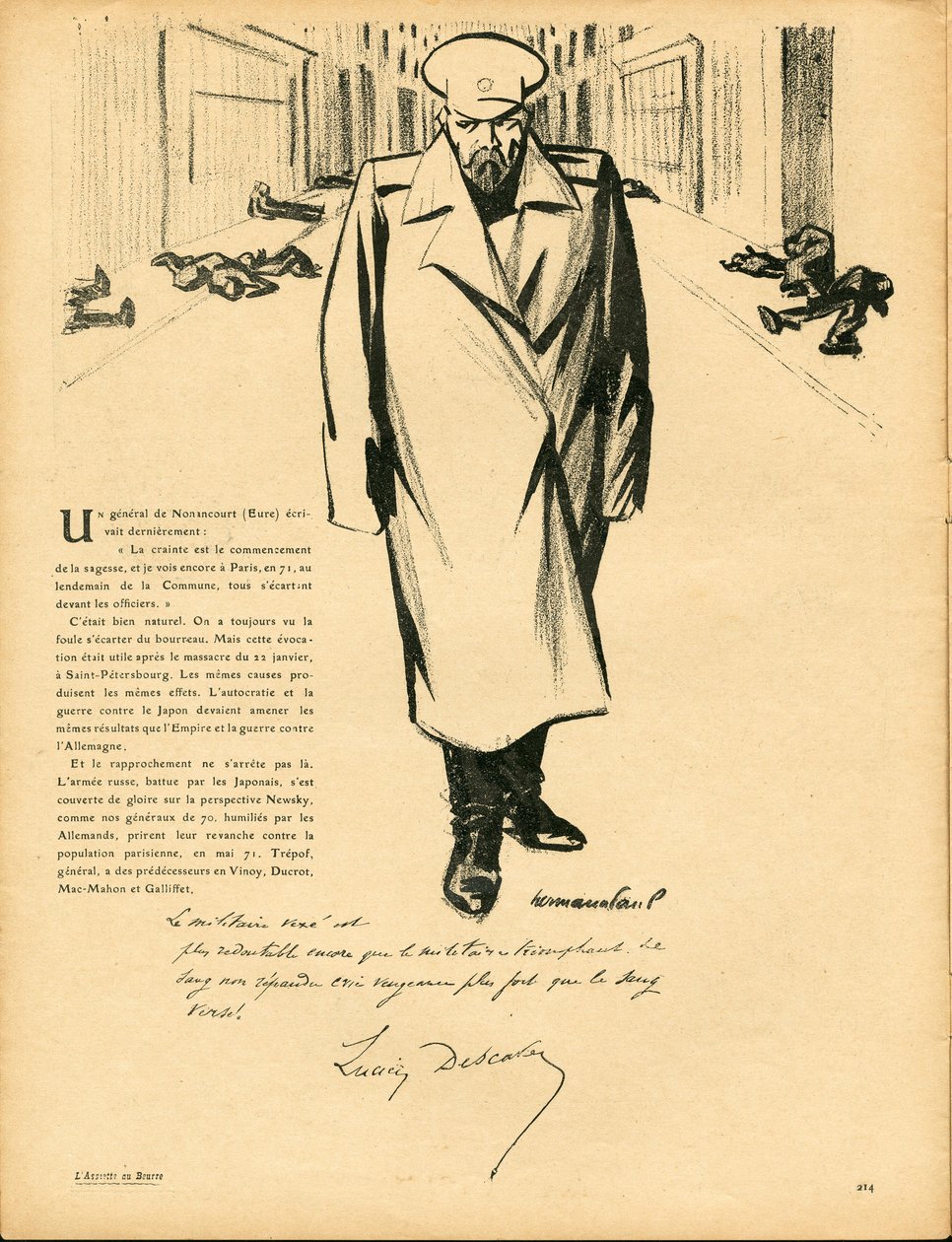 The Butter Plate, number 222, Satirical in Colors by Rene George Hermann Paul