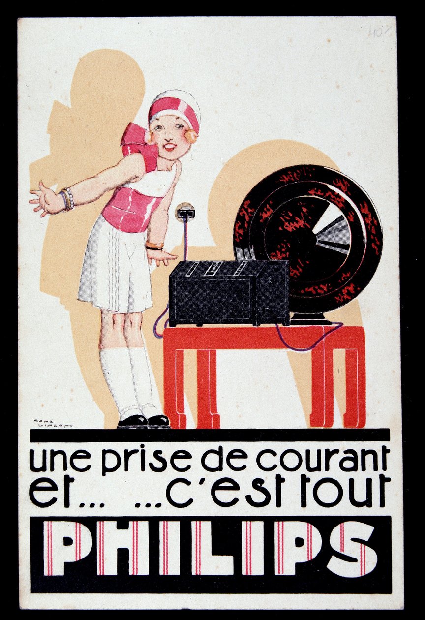 Advertising for the radio set Philips, c.1930 by Rene Vincent