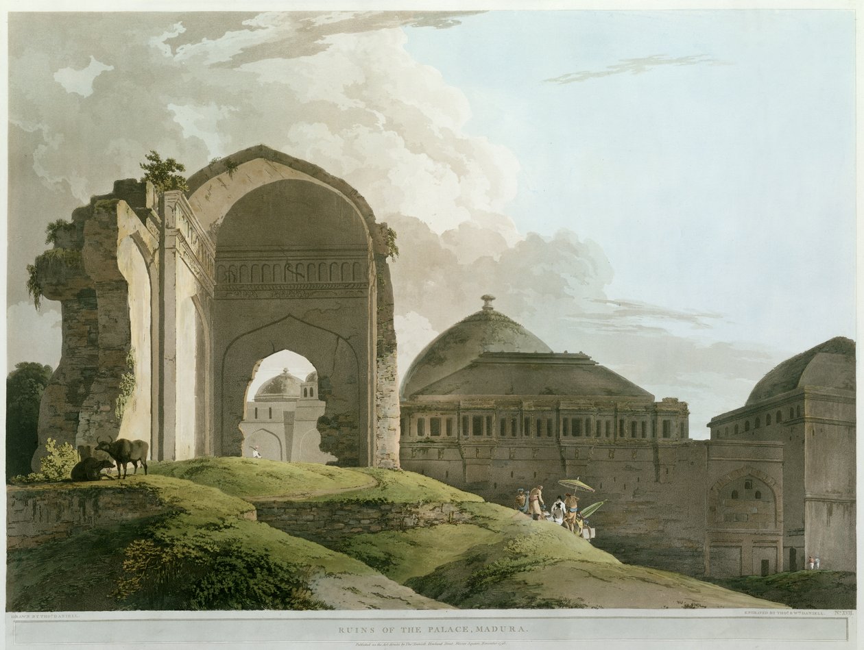 Ruins of the Palace at Madurai, engraved by Thomas and William Daniell, published 1798 by Rev. Edward Thomas Daniell