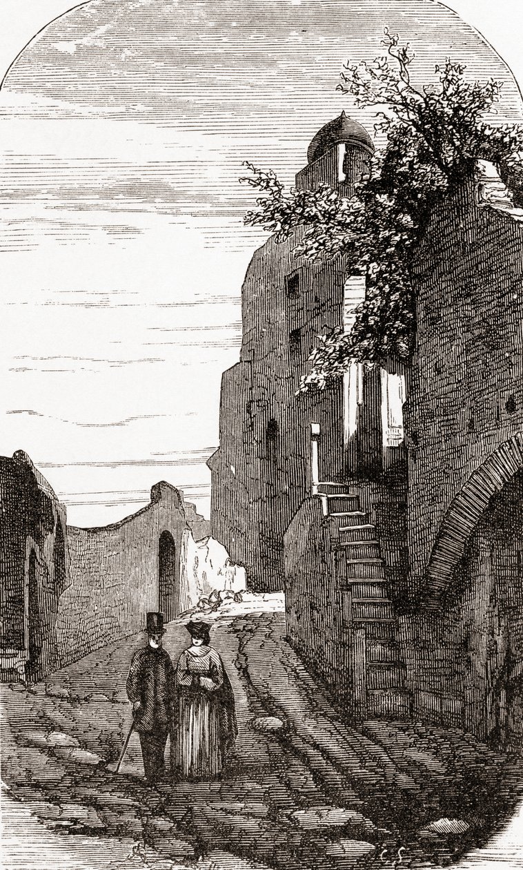 Clivus Victoria on the Palatine Hill, Rome, Italy in the Late 19th Century by Reverend Samuel Manning