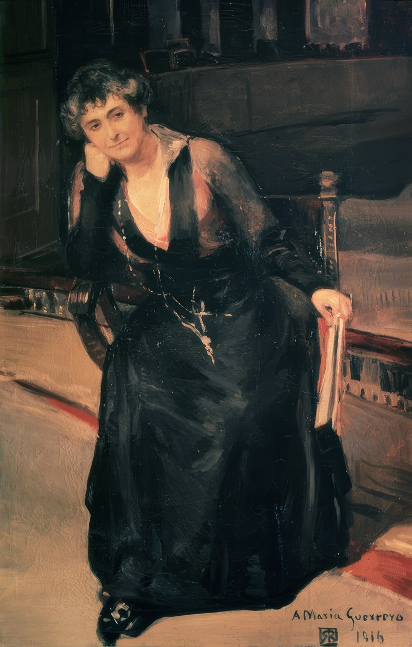 Portrait of Ms. María Guerrero by Ricardo Baroja