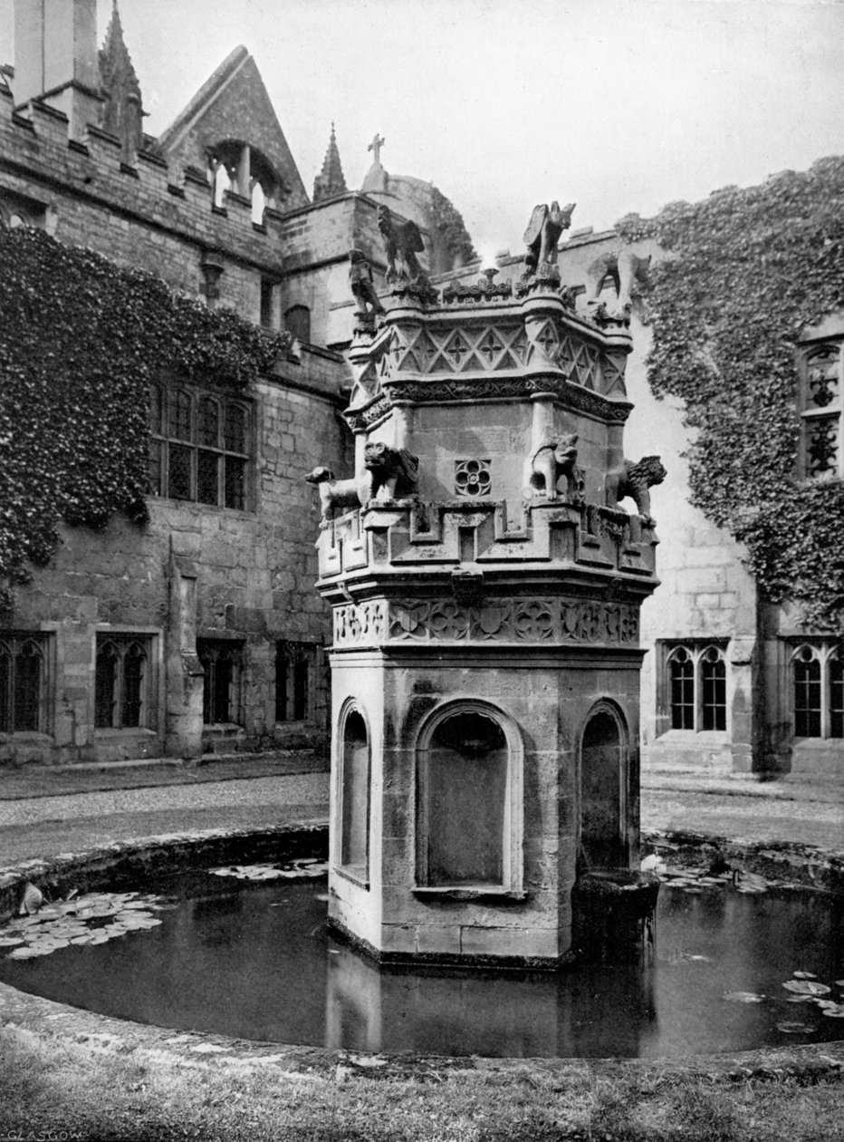 Fountain in the Cloisters of Newstead Abbey, Nottingham by Richar Keene