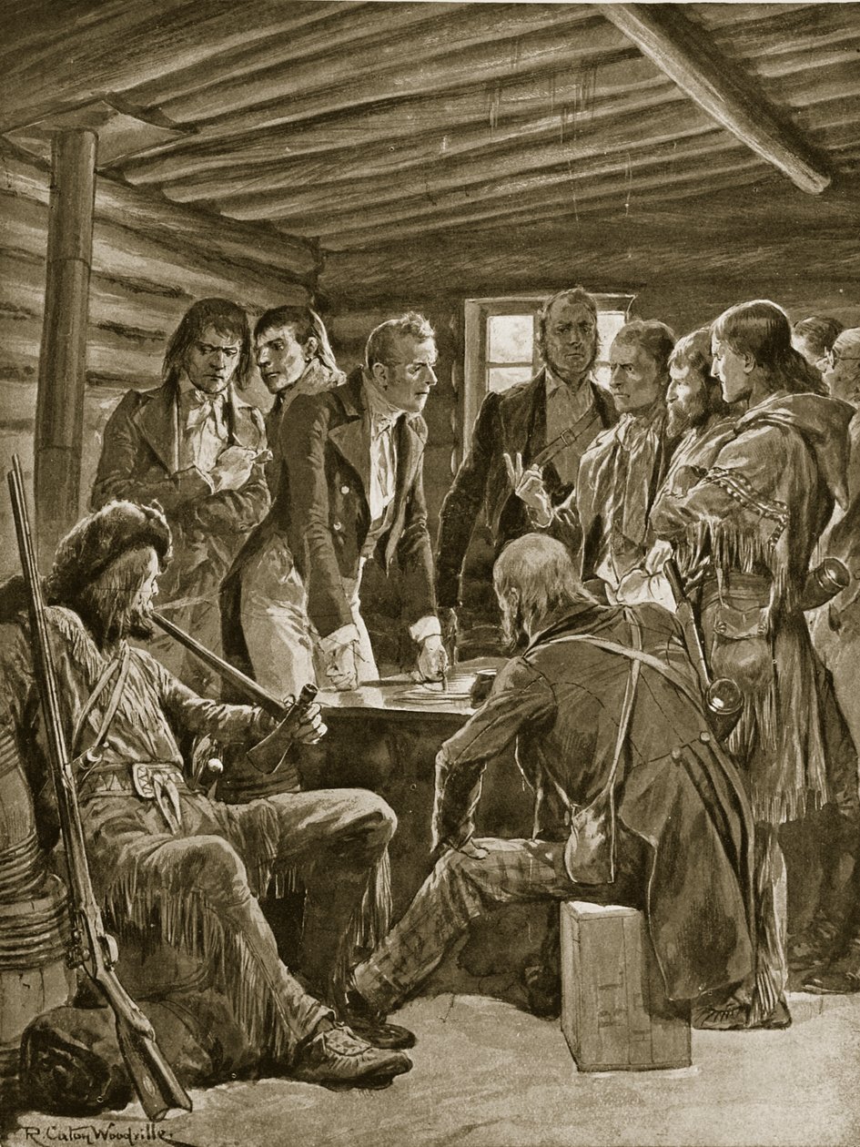 Sir George Simpson in Vancouver Island, 1855, illustration from 
