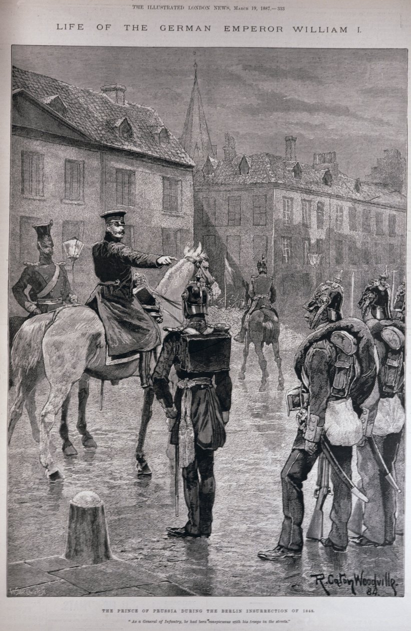 The Prince of Prussia During the Berlin Insurrection of 1848 by Richard Caton Woodville junior