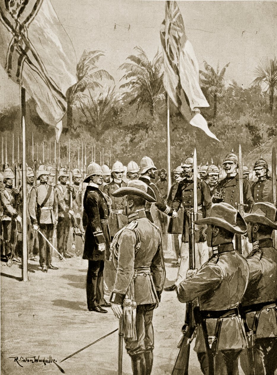 The Division of New Guinea Between the British and the Germans, 1884 by Richard Caton Woodville junior