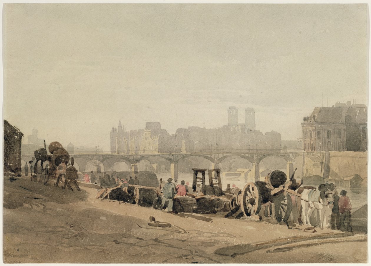 Ile de la Cite, Paris by Richard Parkes Bonington