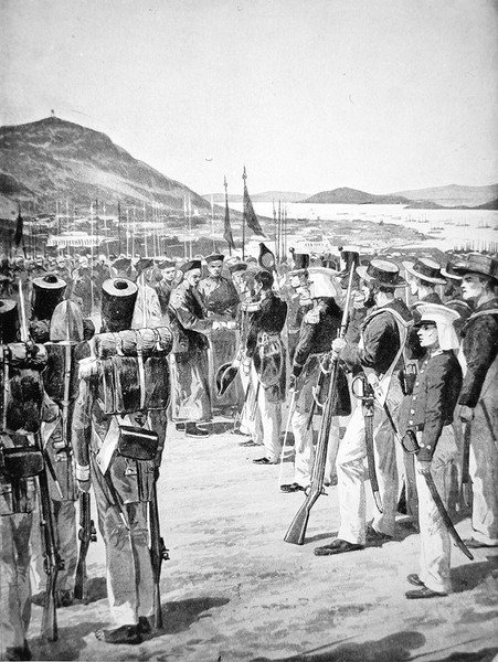 The Cession of Hong Kong to the British in 1841 by Richard Caton Woodville