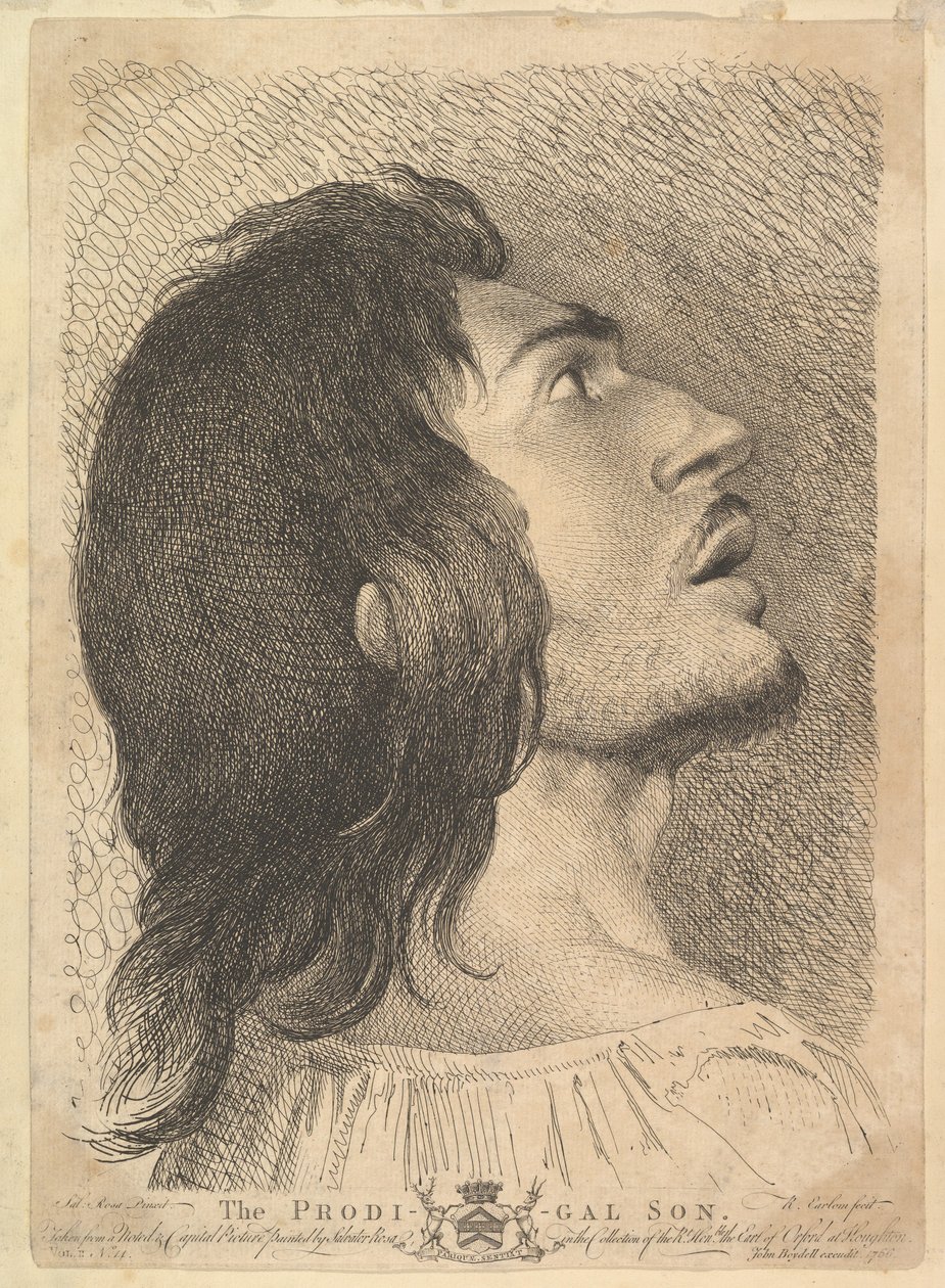 Head in Profile of Prodigal Son by Richard Earlom