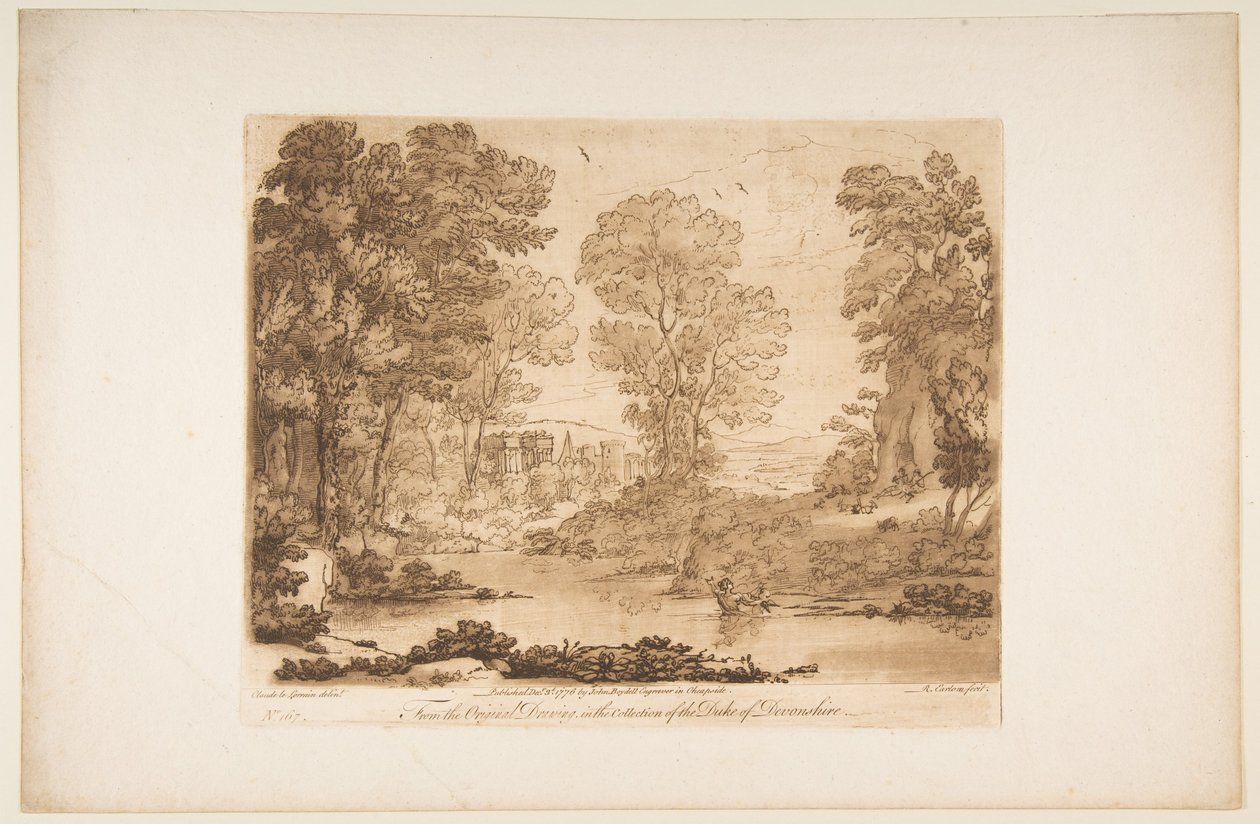 Landscape with Cupid and Psyche by Richard Earlom